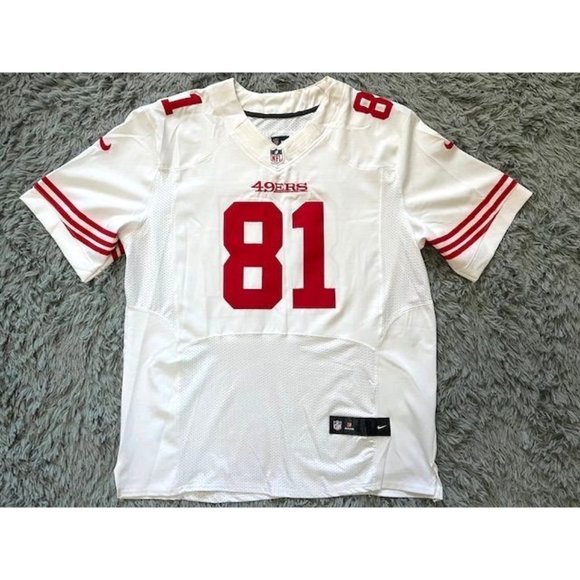 Anquan Boldin #81 White Football NFL On Field Nike Jersey Size 52 (XXL) San Fran - Picture 1 of 4